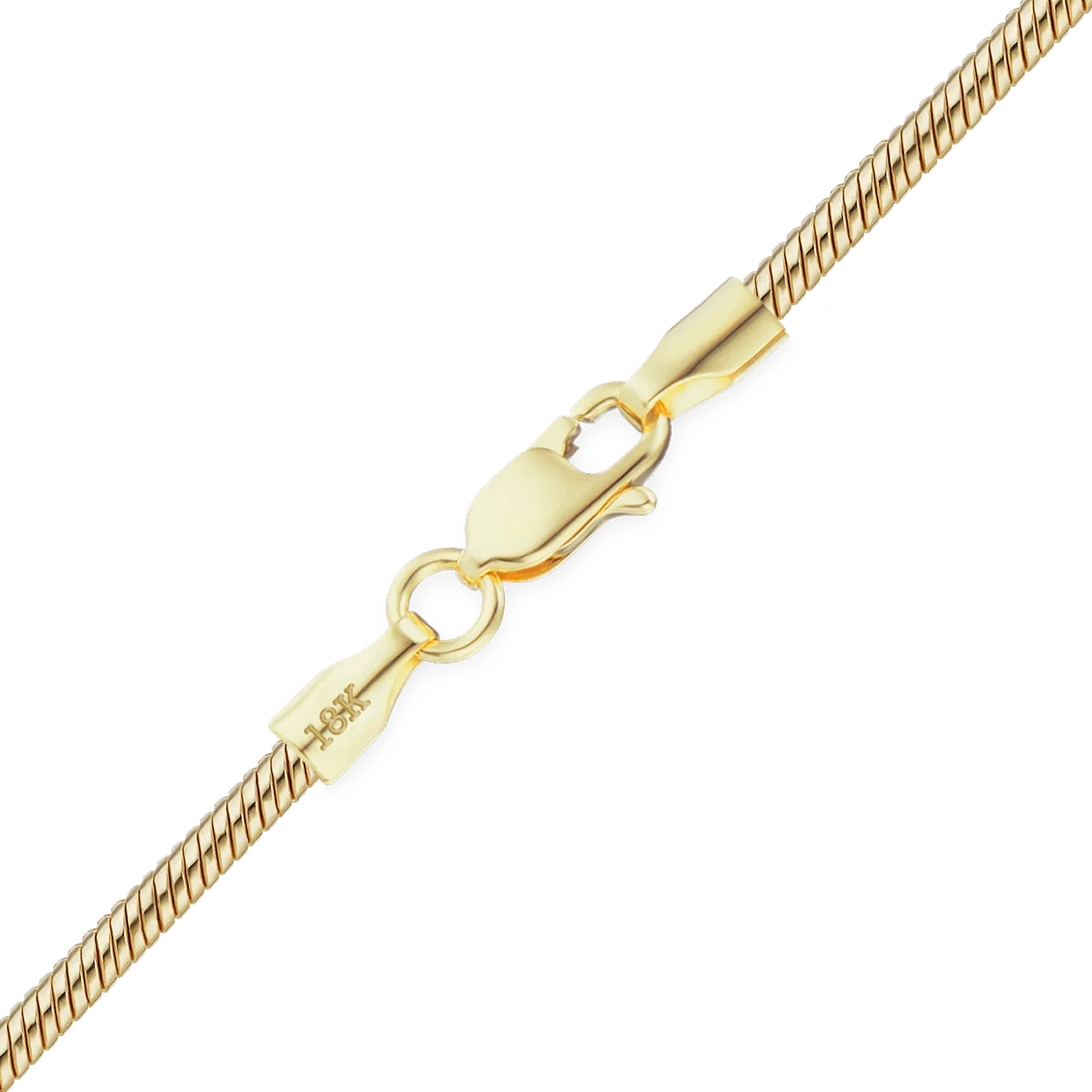 Rundes Schlangenarmband aus 18-karätigem Gelbgold