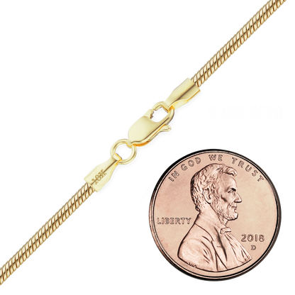 Rundes Schlangenarmband aus 18-karätigem Gelbgold