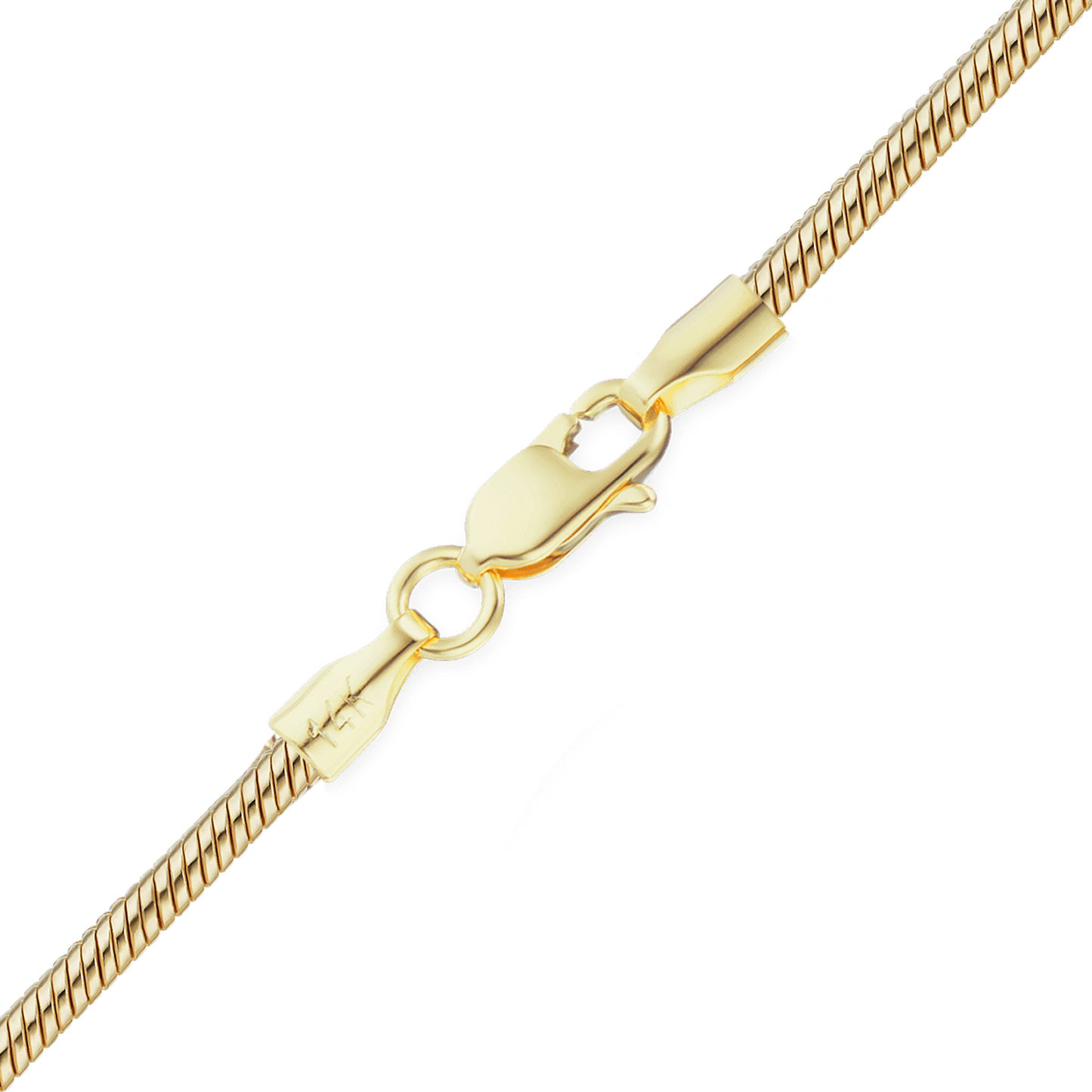 Rundes Schlangenarmband aus 14-karätigem Gelbgold