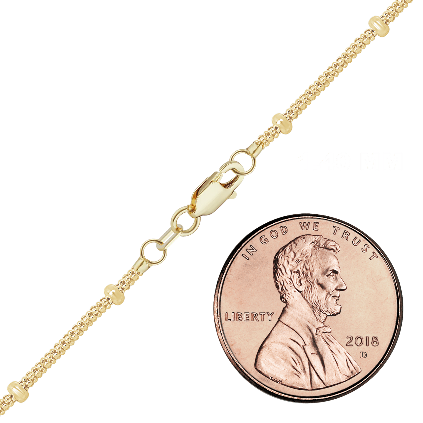 Armband mit Vogelkäfig-Verzierung aus 14-karätigem Gelbgold