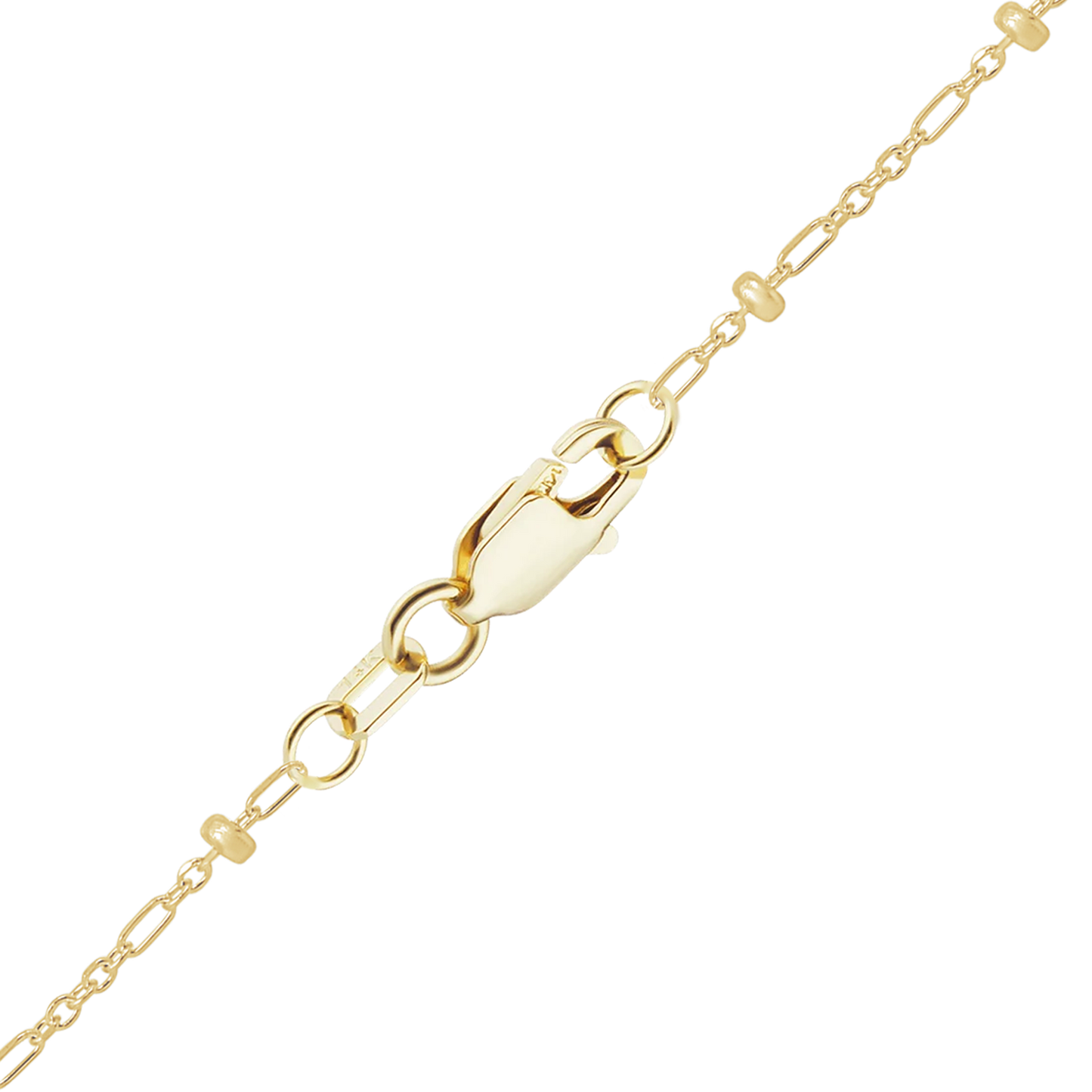 Armband mit abwechselnden Kabelnägeln aus 14-karätigem Gelbgold