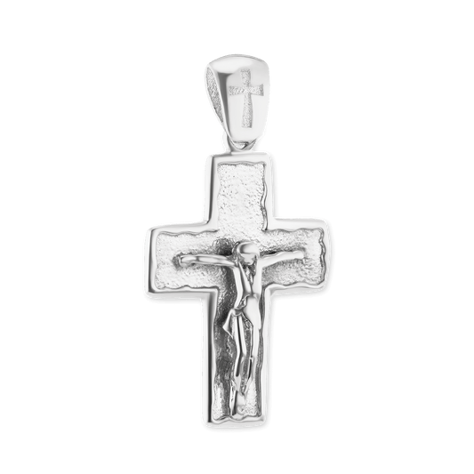 Freiform-Kreuzanhänger aus Sterlingsilber