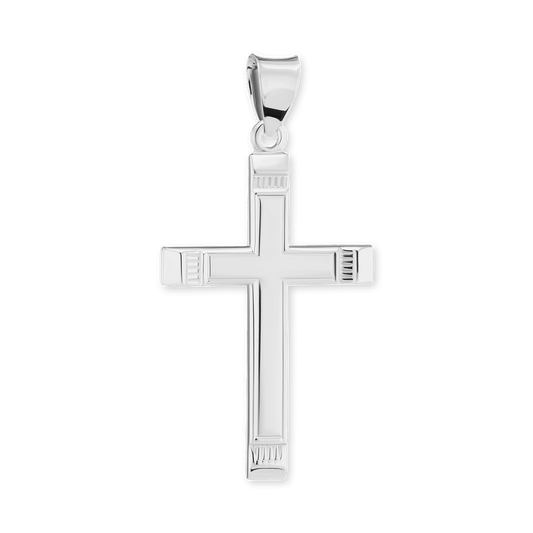 Klassischer Kreuzanhänger aus Sterlingsilber