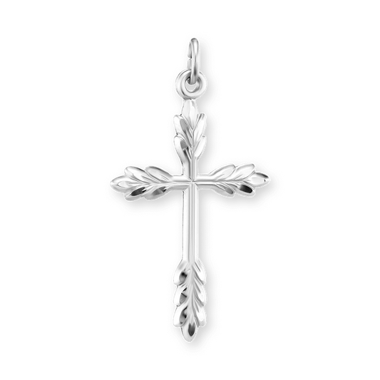 Weizenkreuz-Anhänger aus Sterlingsilber