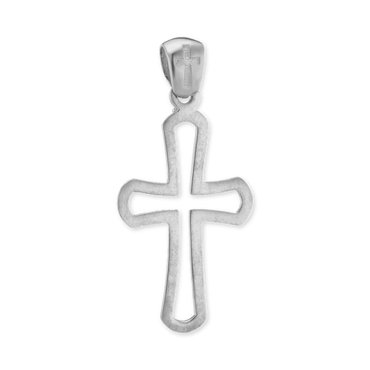 Durchbrochener Kreuzanhänger aus Sterlingsilber