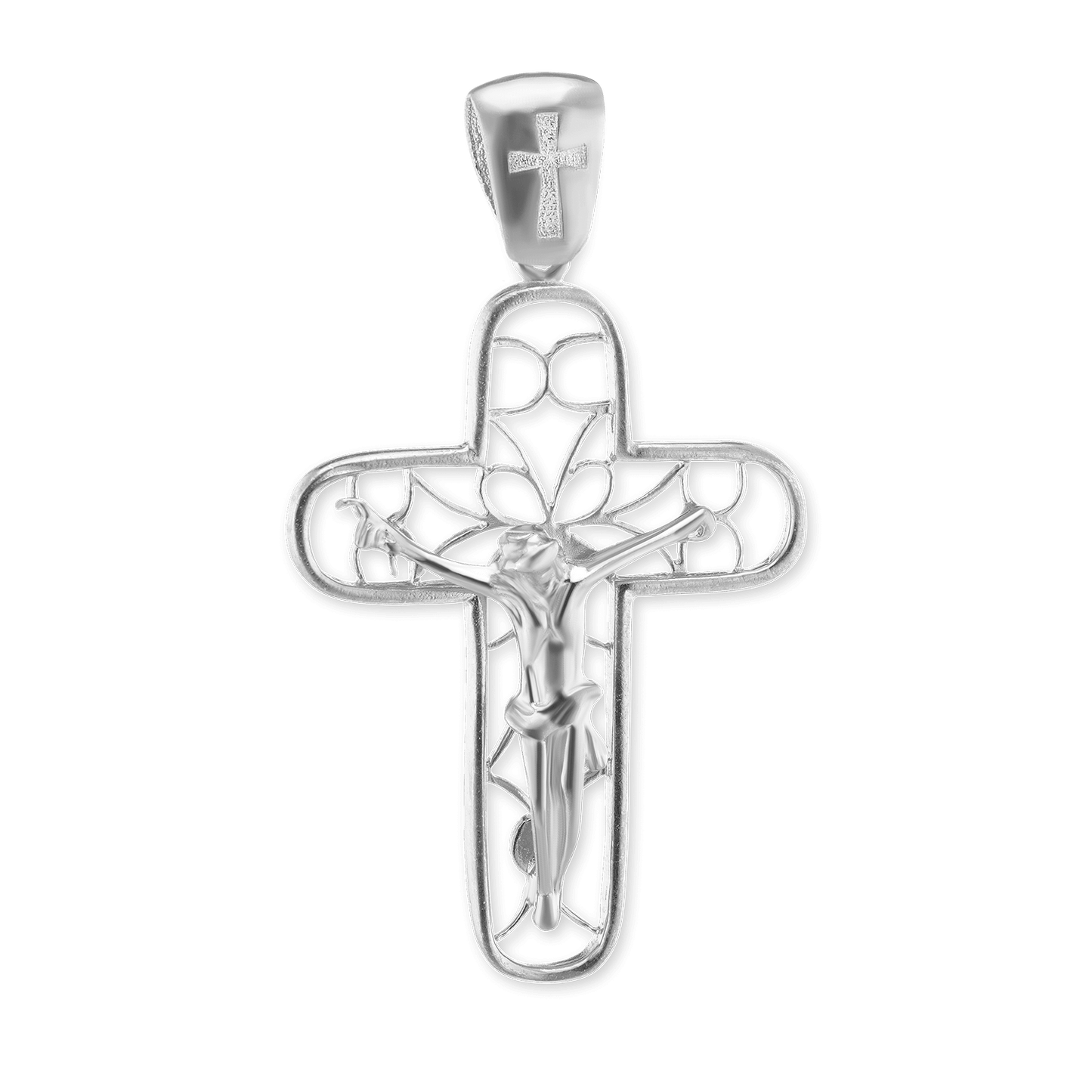 Filigraner Kruzifix-Anhänger aus Sterlingsilber