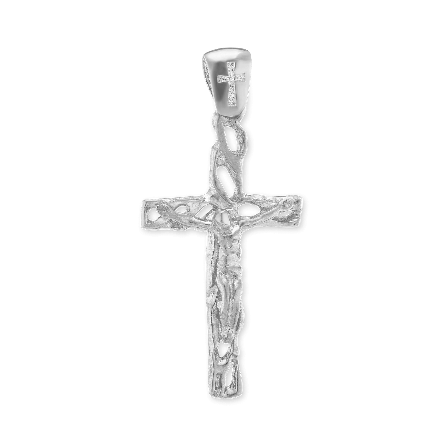 Filigraner Holzkreuz-Anhänger aus Sterlingsilber