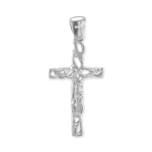 Filigraner Holzkreuz-Anhänger aus Sterlingsilber