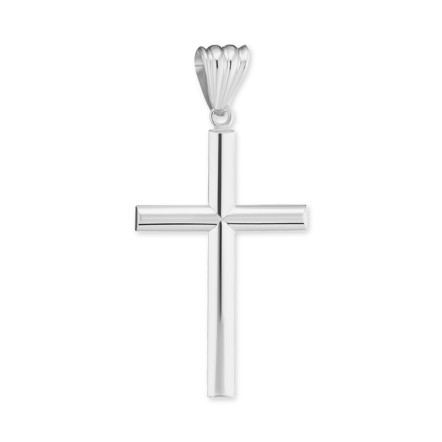 Röhrenförmiger Kreuzanhänger aus Sterlingsilber