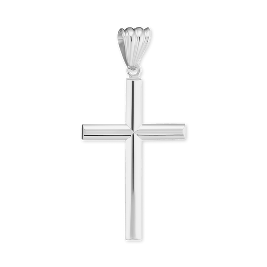 Röhrenförmiger Kreuzanhänger aus Sterlingsilber