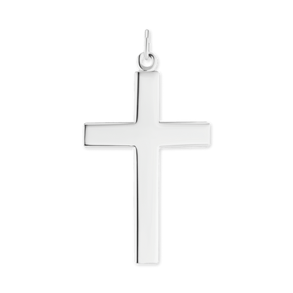 Doppelseitiger Kreuzanhänger mit Vaterunser aus Sterlingsilber