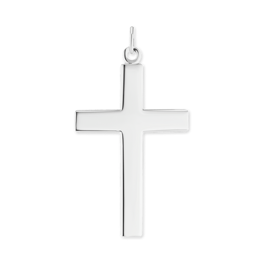 Doppelseitiger Kreuzanhänger mit Vaterunser aus Sterlingsilber