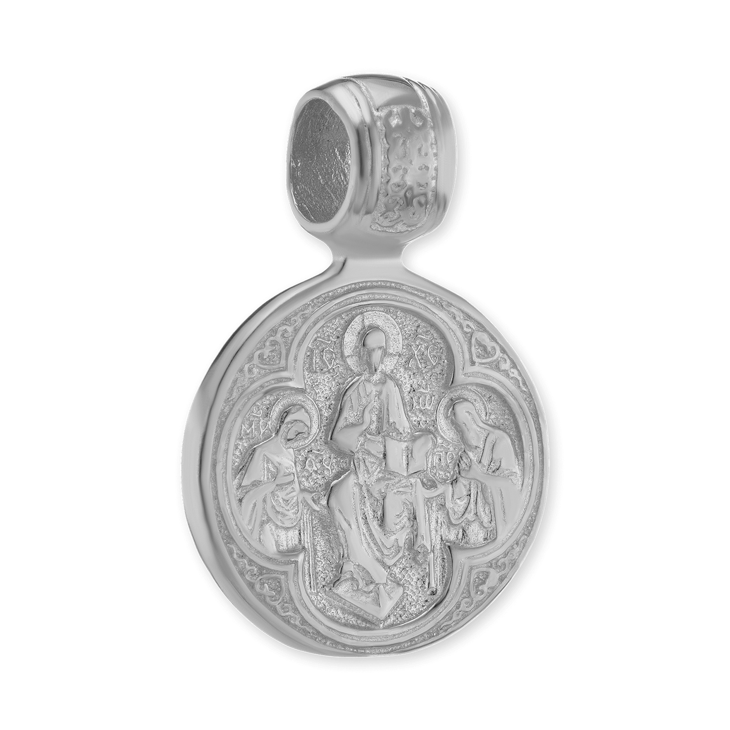 Sterling Silver Resurrection Byzantine Double-Sided Pendant in Sterling Silver Finished in 14K Yellow Gold