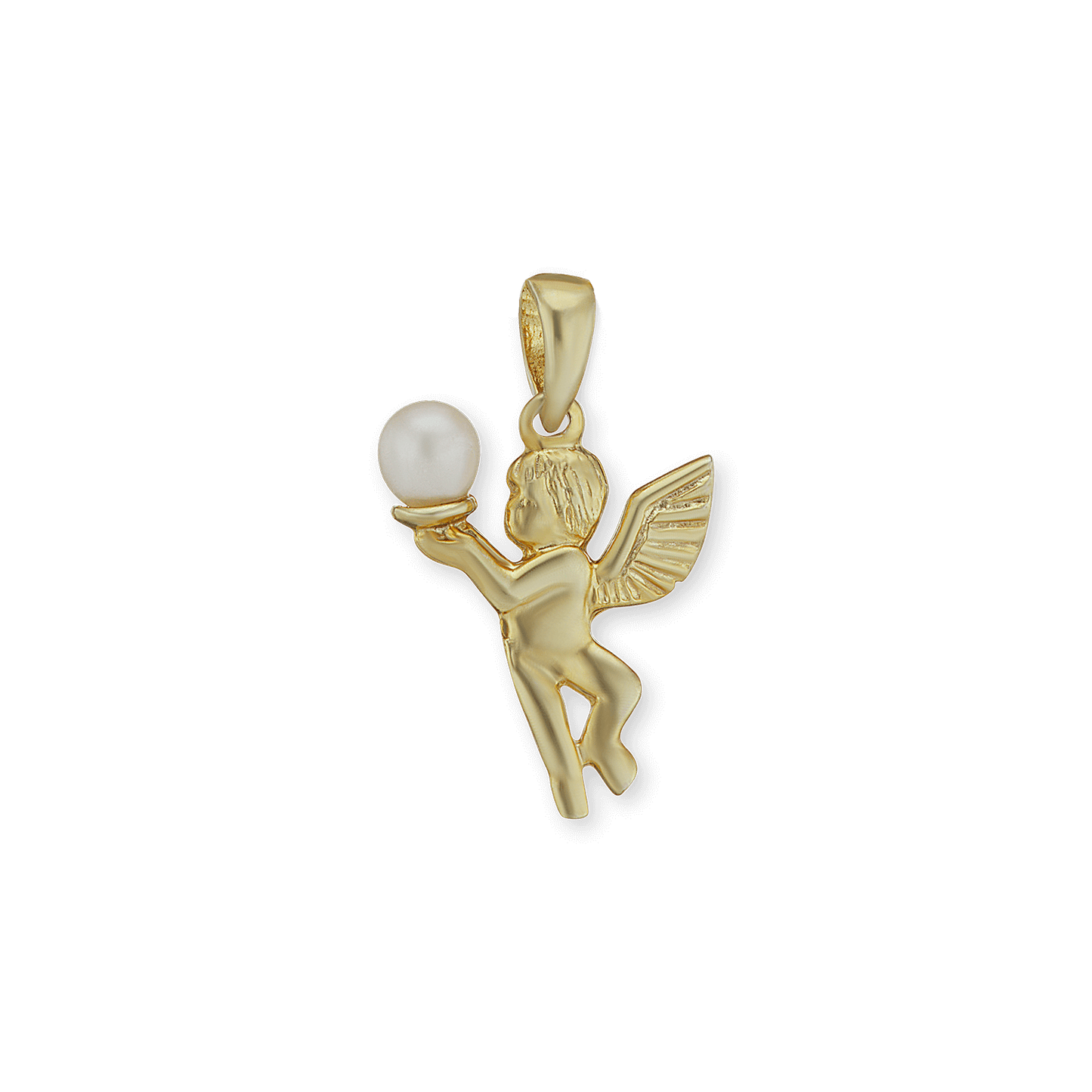 Engelsanhänger mit Süßwasserperle aus Sterlingsilber