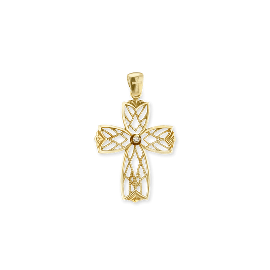 Filigraner Gitterkreuz-Anhänger aus Sterlingsilber