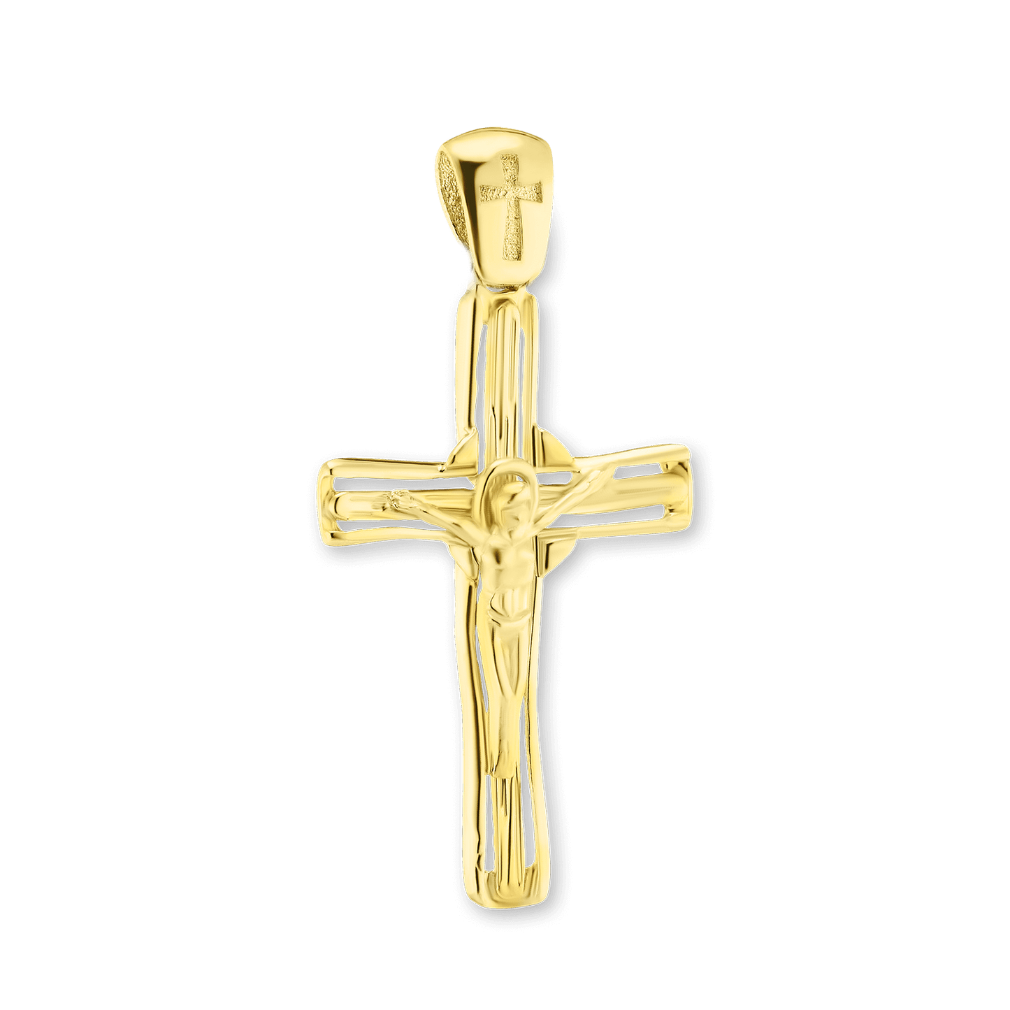 Freiform-Kreuzanhänger aus Sterlingsilber