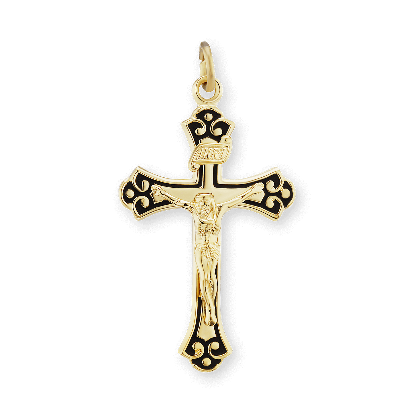 Dreiblatt-Anhänger aus geschwärztem Sterlingsilber