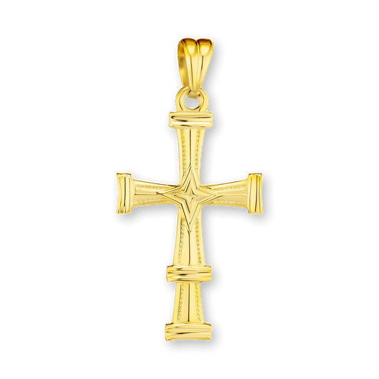 Eleganter, sich verjüngender Kreuzanhänger aus Sterlingsilber