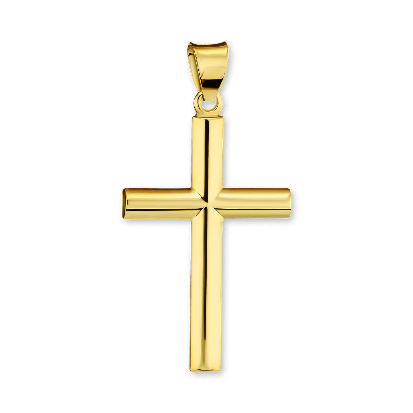 Röhrenförmiger Kreuzanhänger aus Sterlingsilber