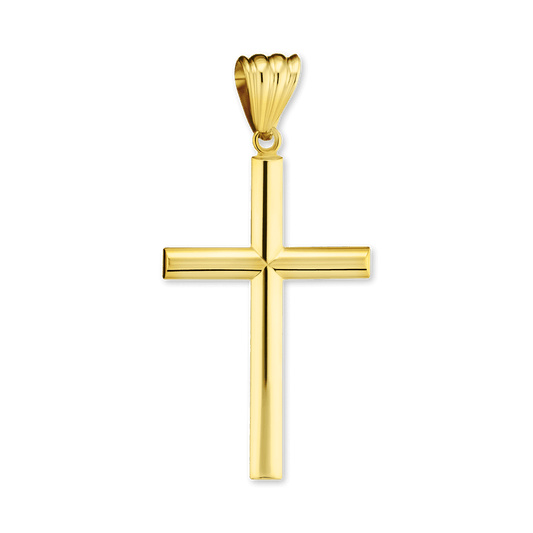 Röhrenförmiger Kreuzanhänger aus Sterlingsilber