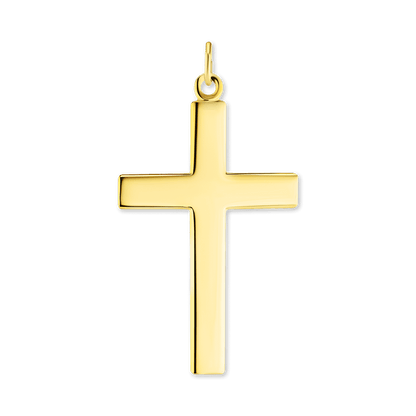 Doppelseitiger Kreuzanhänger mit Vaterunser aus Sterlingsilber