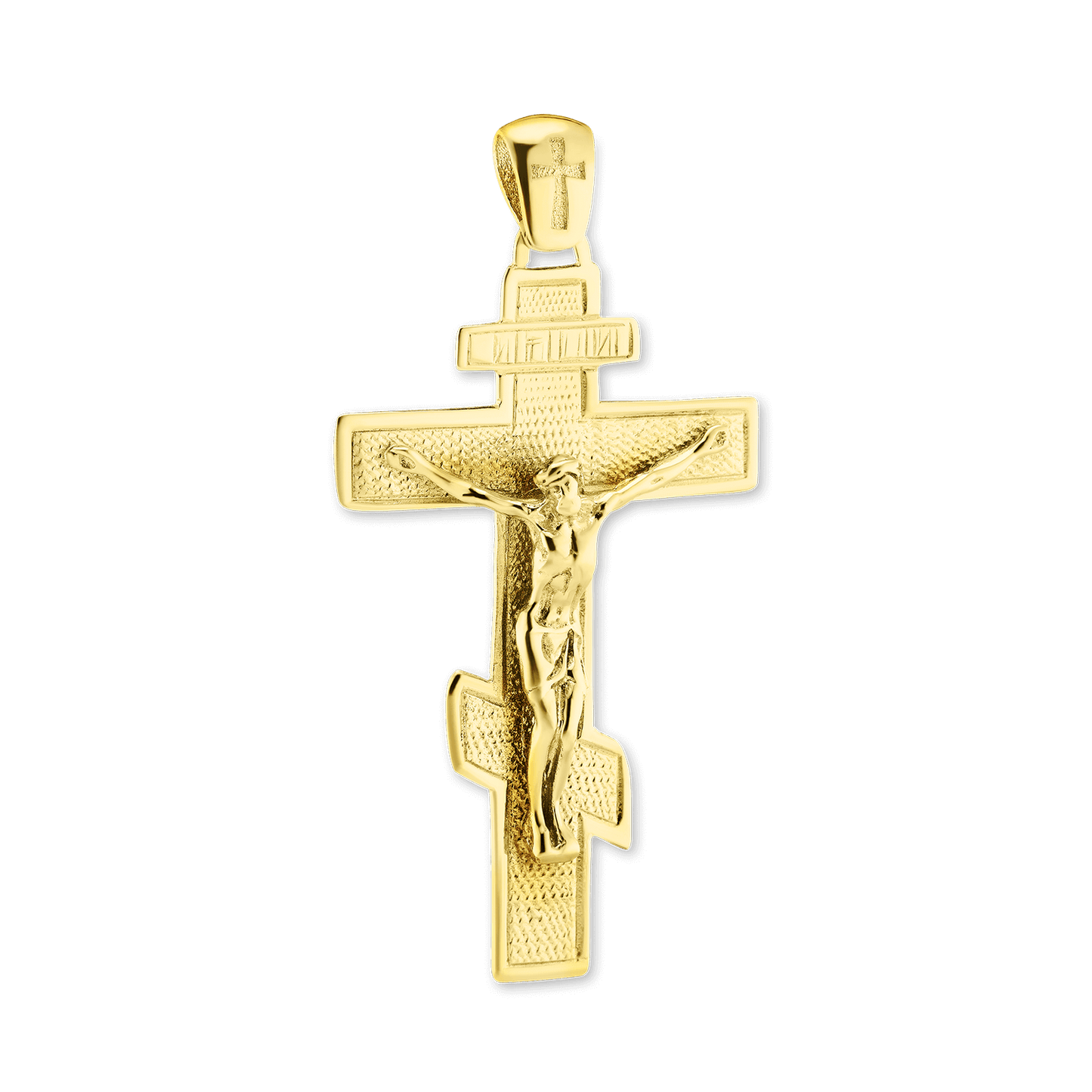 Orthodoxes Kreuz und Kruzifix-Anhänger aus Sterlingsilber