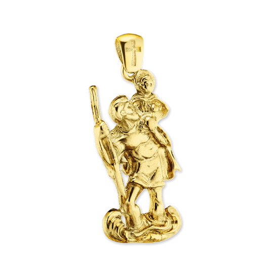 Christlicher Anhänger mit dem Heiligen Christophorus aus Sterlingsilber