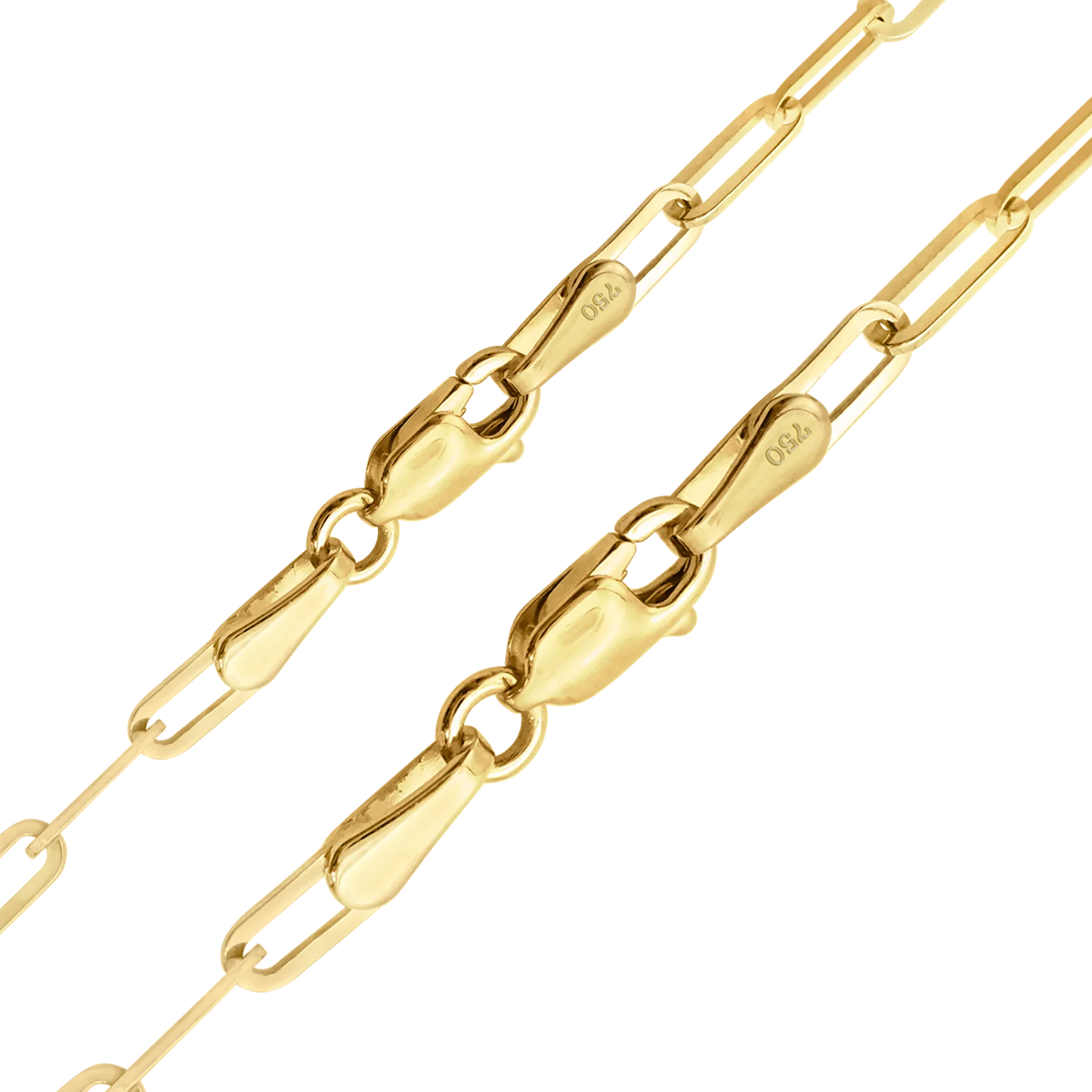 Paperclip-Kabelarmband aus 18-karätigem Gelbgold