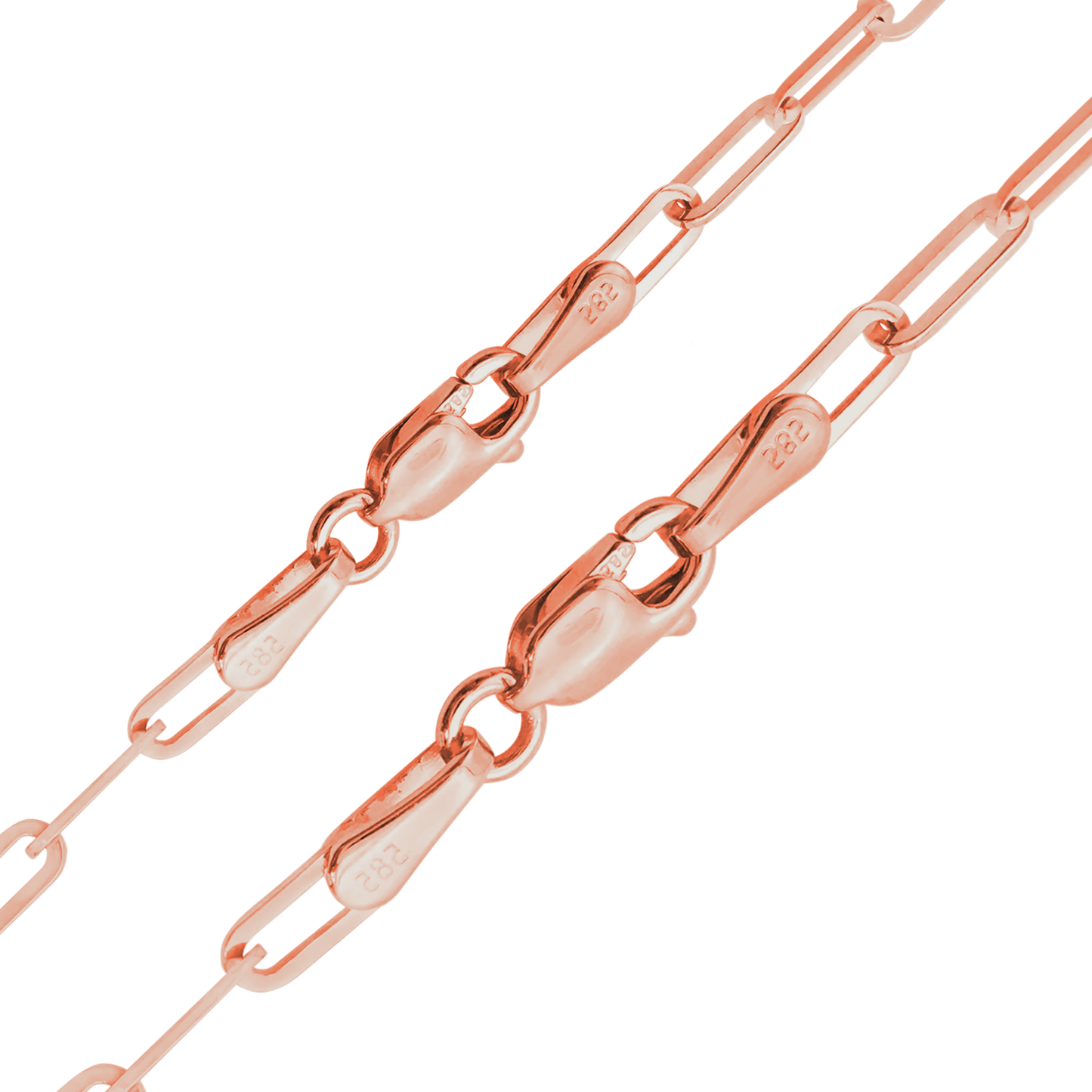 Armband im Paperclip-Stil aus 14-karätigem Roségold