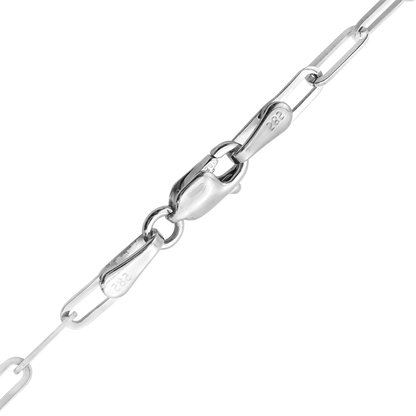 Armband im Paperclip-Stil aus 14-karätigem Weißgold