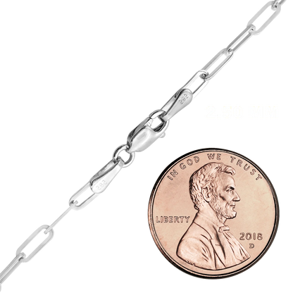 Armband im Paperclip-Stil aus 14-karätigem Weißgold