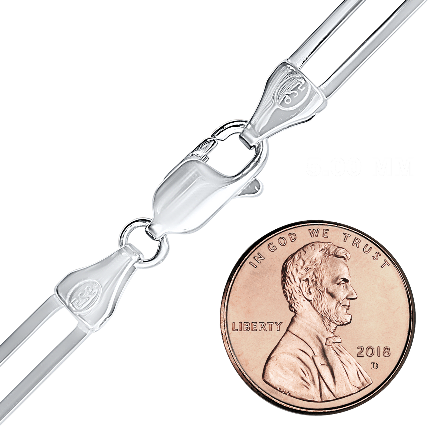 Büroklammer-Kabelkette aus Sterlingsilber