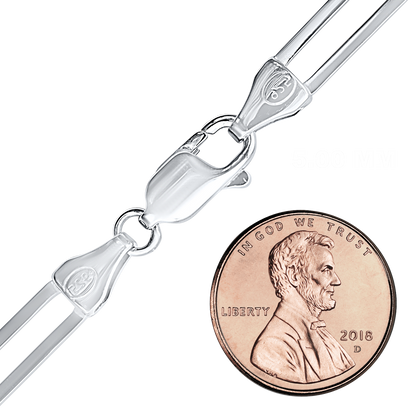 Büroklammer-Kabelkette aus Sterlingsilber