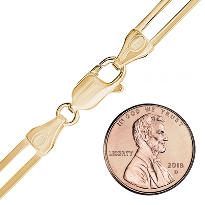 Armband im Paperclip-Stil aus 14-karätigem Gelbgold