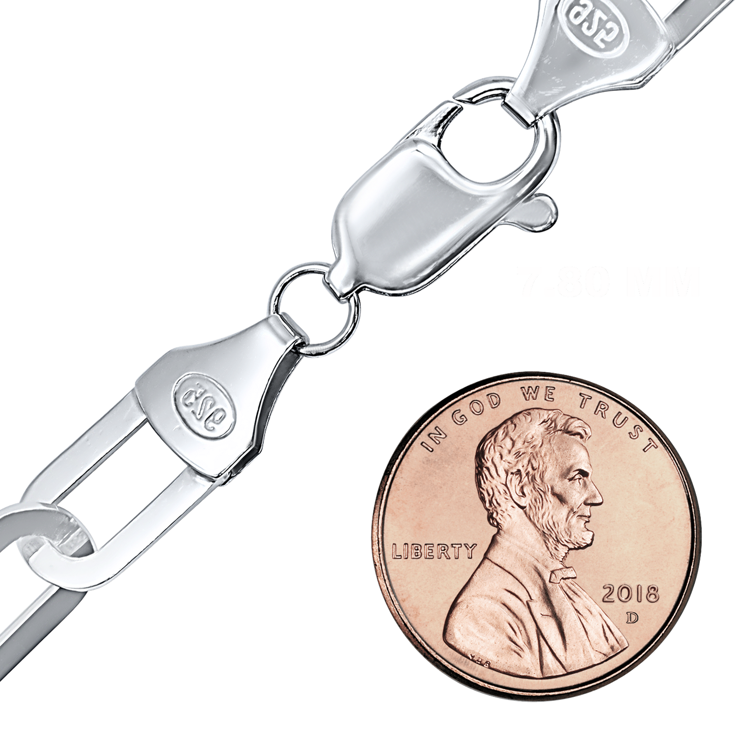 Büroklammer-Kabelkette aus Sterlingsilber