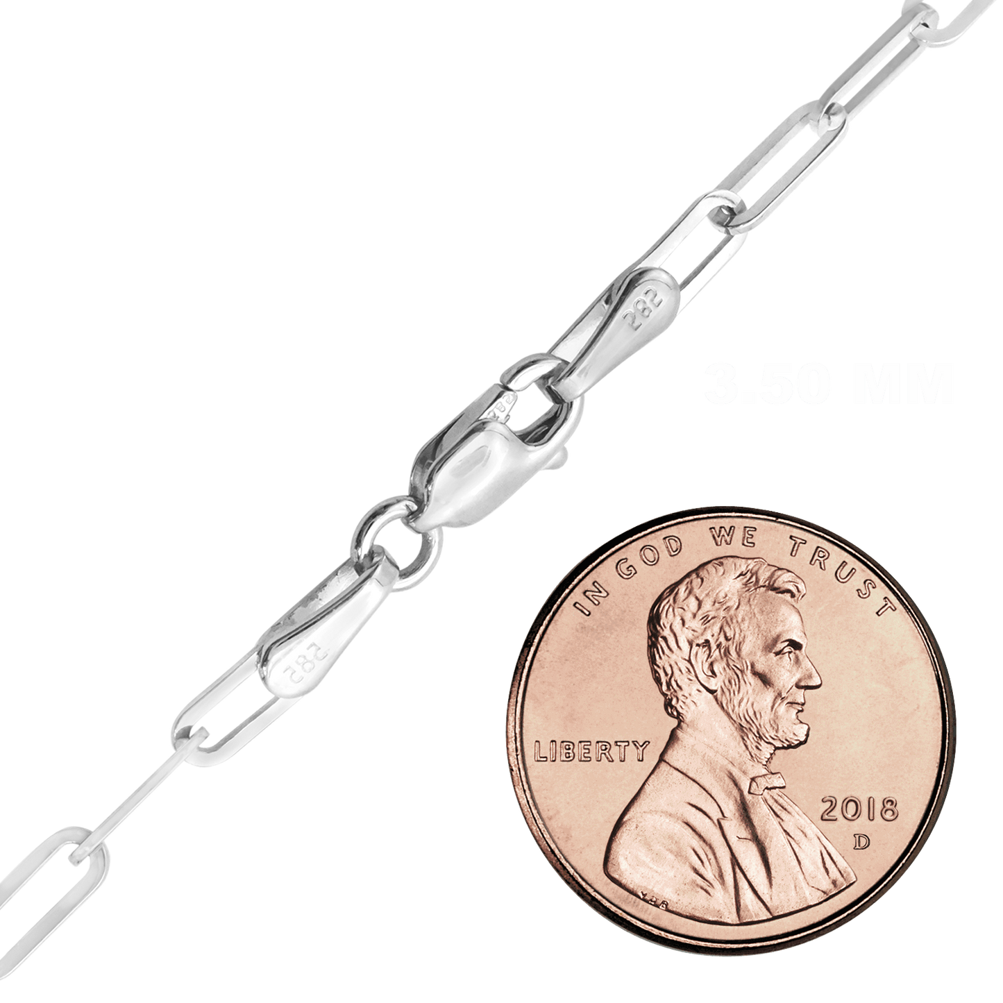 Büroklammer-Kabelkette aus Sterlingsilber