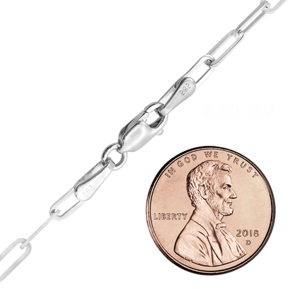 Büroklammer-Kabelkette aus Sterlingsilber