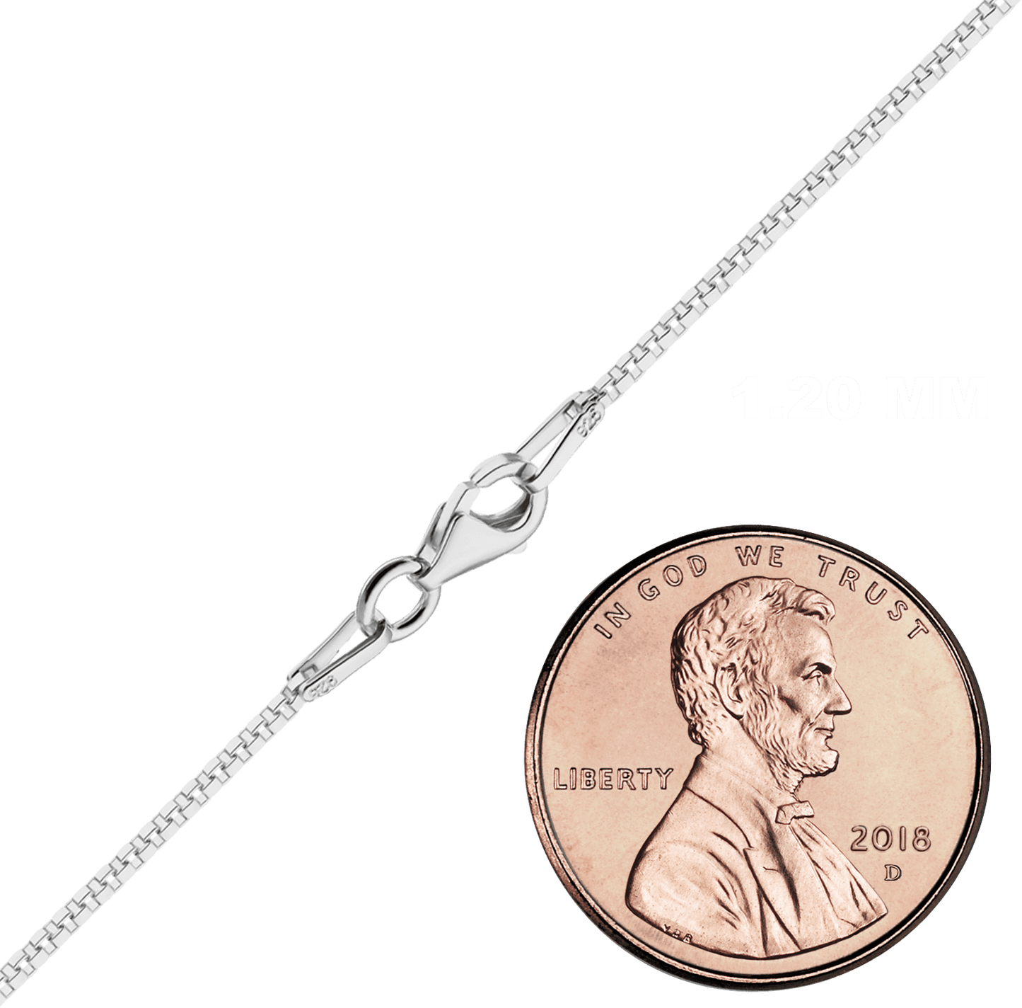 Venezianische Schachtelkette aus Sterlingsilber