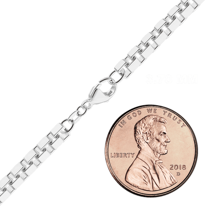 Venezianische Schachtelkette aus Sterlingsilber