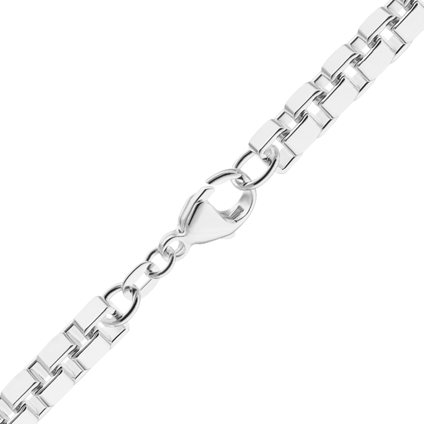 Venezianische Schachtelkette aus Sterlingsilber