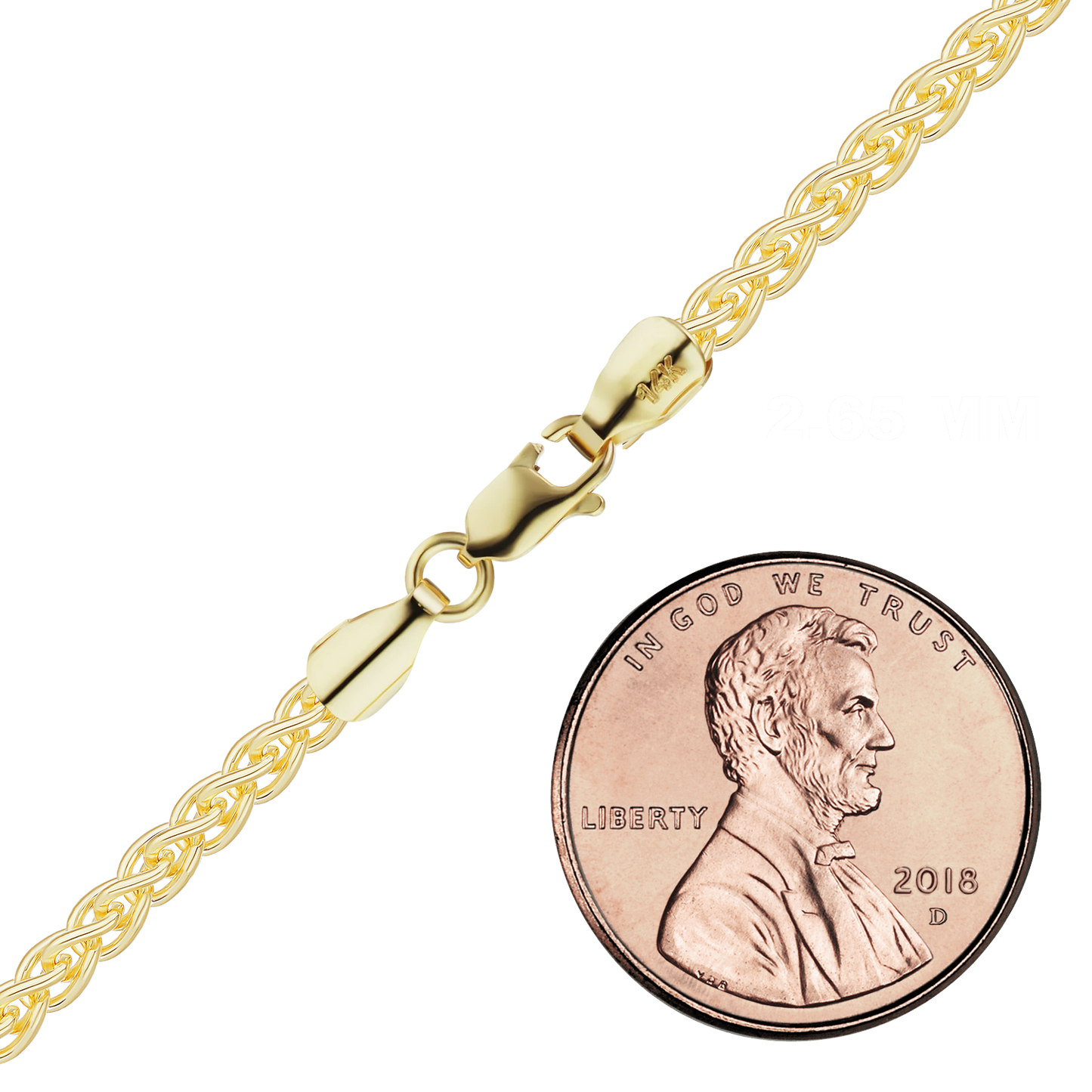 Weizenarmband aus 14-karätigem Gelbgold