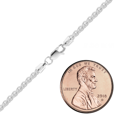 Weizenarmband aus 14-karätigem Weißgold