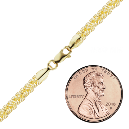 Weizenarmband aus 14-karätigem Gelbgold