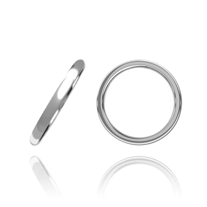 Komfortpassende Eheringe aus 14-karätigem Weißgold