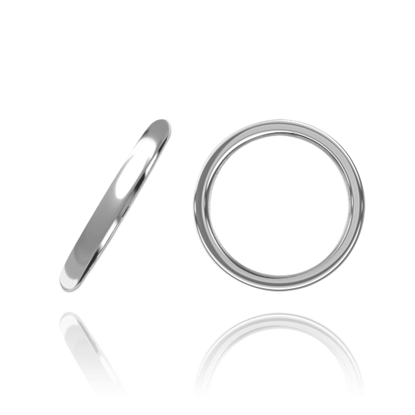 Komfort-Eheringe aus Sterlingsilber