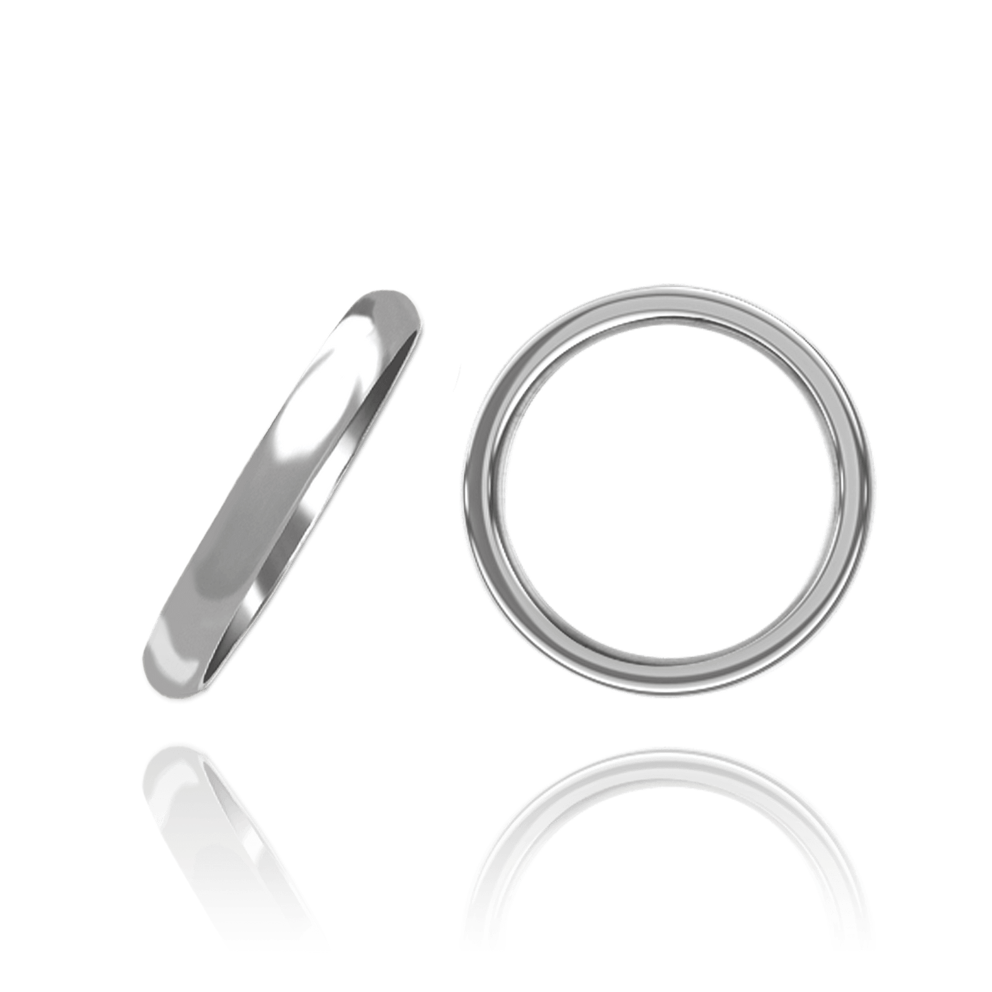 Komfort-Eheringe aus Sterlingsilber