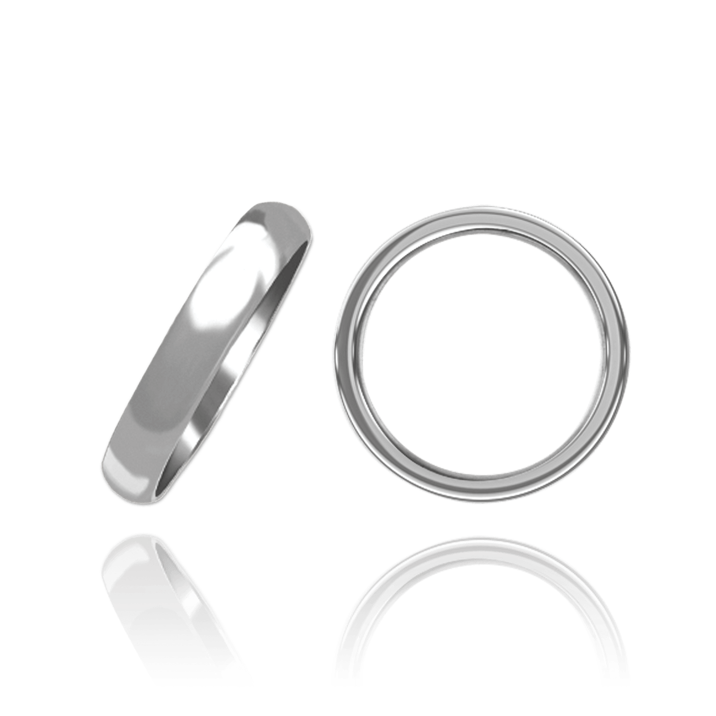 Komfort-Eheringe aus Sterlingsilber