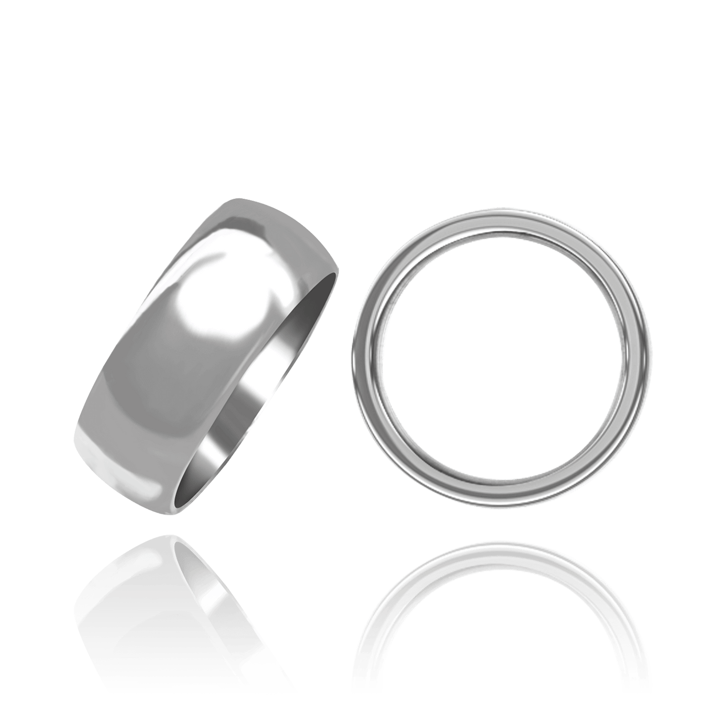 Komfort-Eheringe aus Sterlingsilber