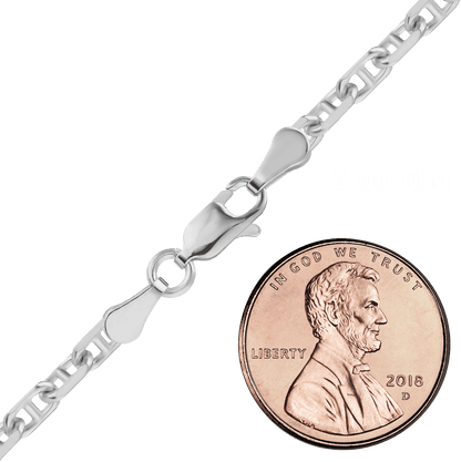 Anker-Fußkettchen aus Sterlingsilber