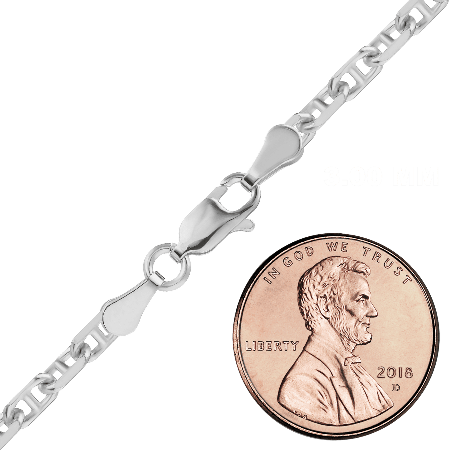 Anker-Halskette aus Sterlingsilber